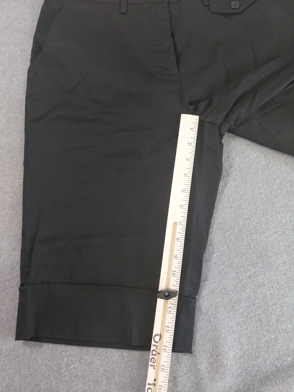 NWT Bamboo Traders Black Bermuda Shorts - Cuffed Hem Size 12 - Picture 7 of 9